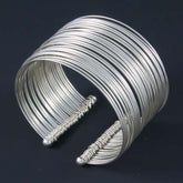 Multiple Rings Short Bracelet Mexican Sterling Silver